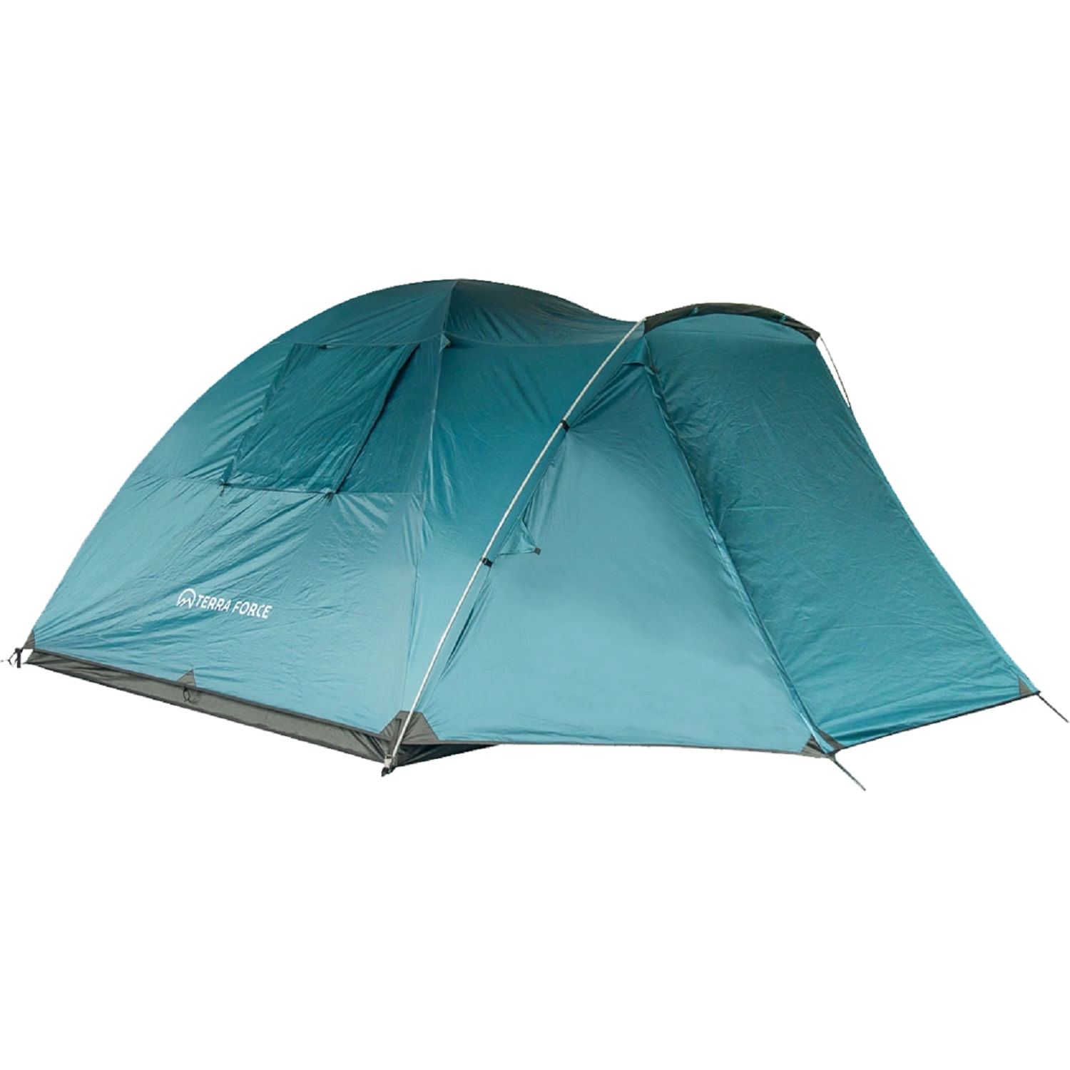 Carpa 3 estaciones, 6 personas, varillas de fibra de vidrio, azul