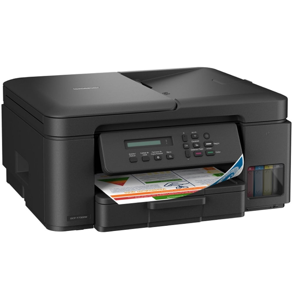Imagen 2 del producto Impresora multifuncional Brother DCP-T730DW, inyección de tinta, inalámbrica, Wi-Fi, con tanques recargable