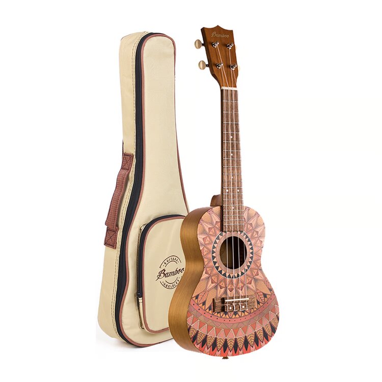 Ukelele concierto summer, sonido cálido, diseño colorido para principiantes