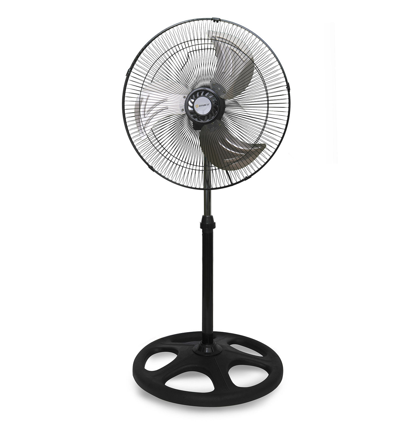 Ventilador Imaco metálico, de pedestal, negro - FSM370P