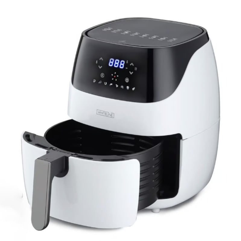Freidora de aire digital, 4.5 litros, WHITELINE DH-202B, 1500W, blanco