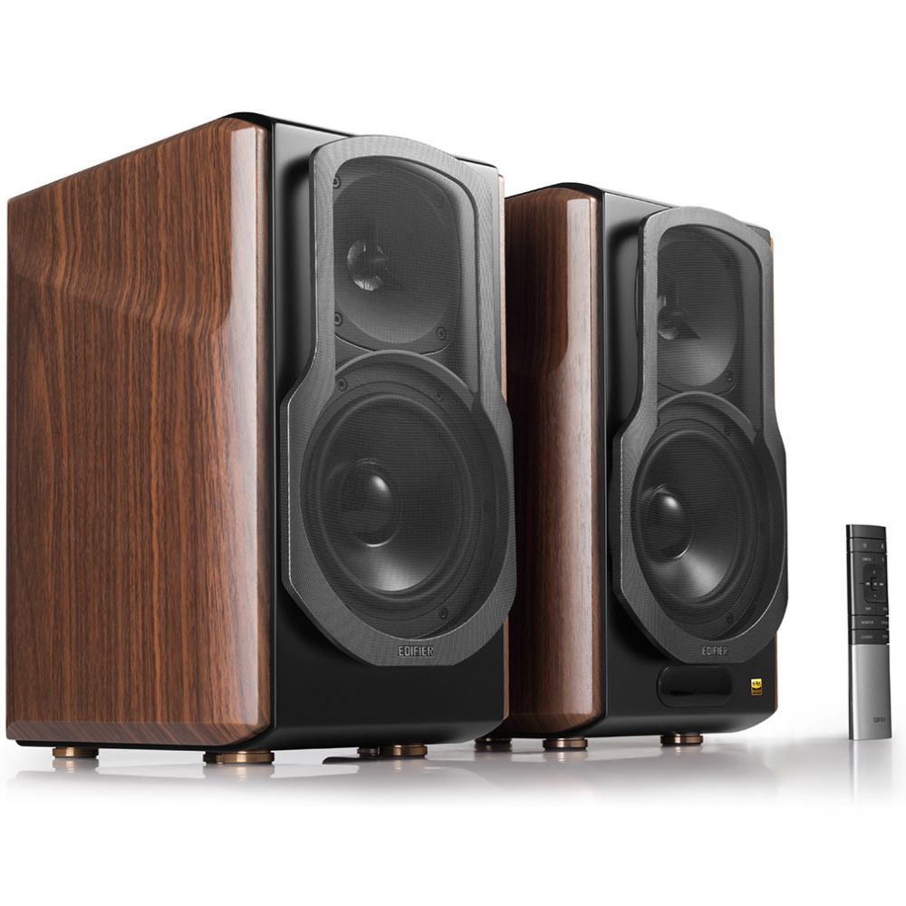 Parlantes amplificados Edifier S2000MKIII, bluetooth, 65W RMS por canal, marrón