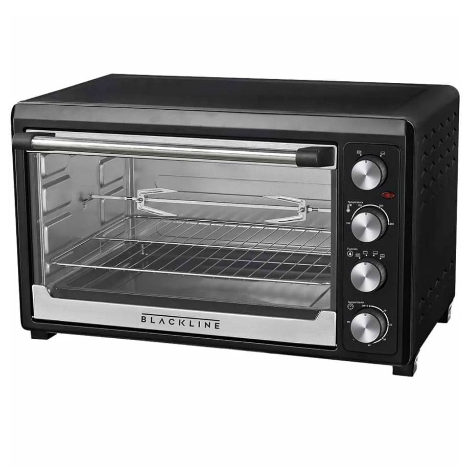 Horno eléctrico Blackline GR60AR 2500w, 60 litros, acero inoxidable, negro