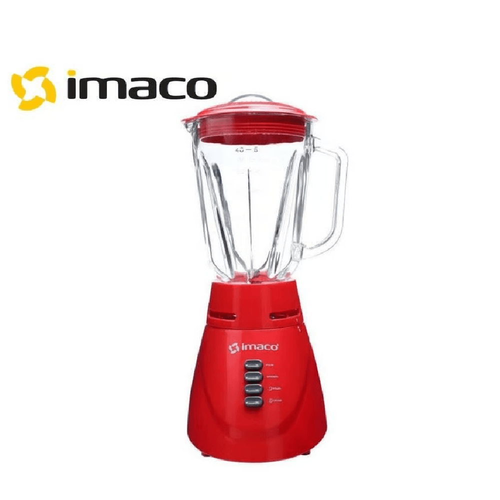 Imagen 2 del producto Licuadora Imaco BL4125VR 500W, 2 velocidades, vaso de vidrio 1.5 litros, rojo