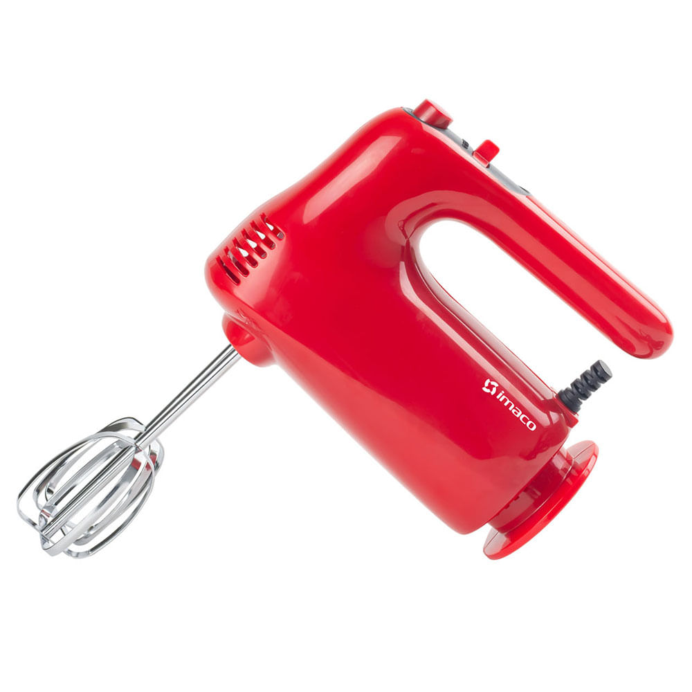 Batidora de mano Imaco HM505R 150w, 5 velocidades, acero inoxidable, rojo