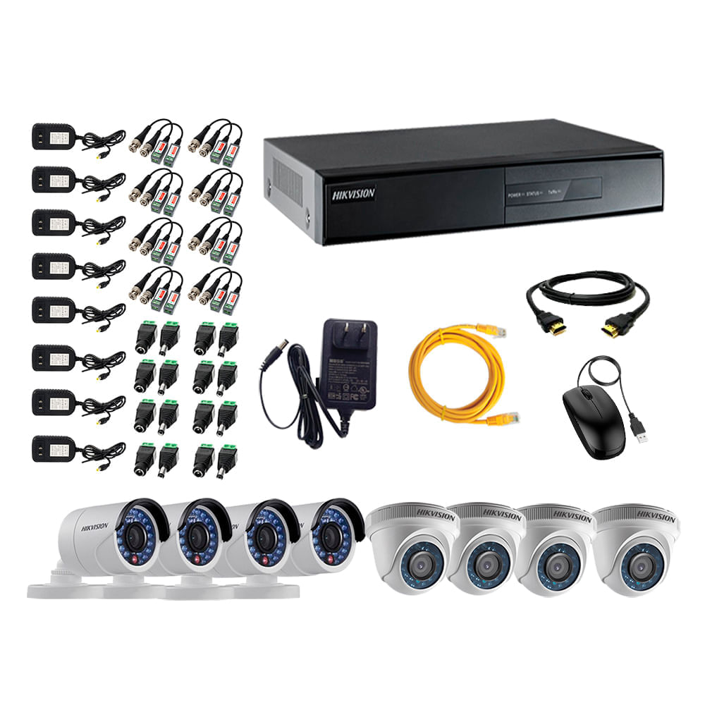 Kit 8 cámaras seguridad Hikvision full HD 1080p + cable hdmi oferta