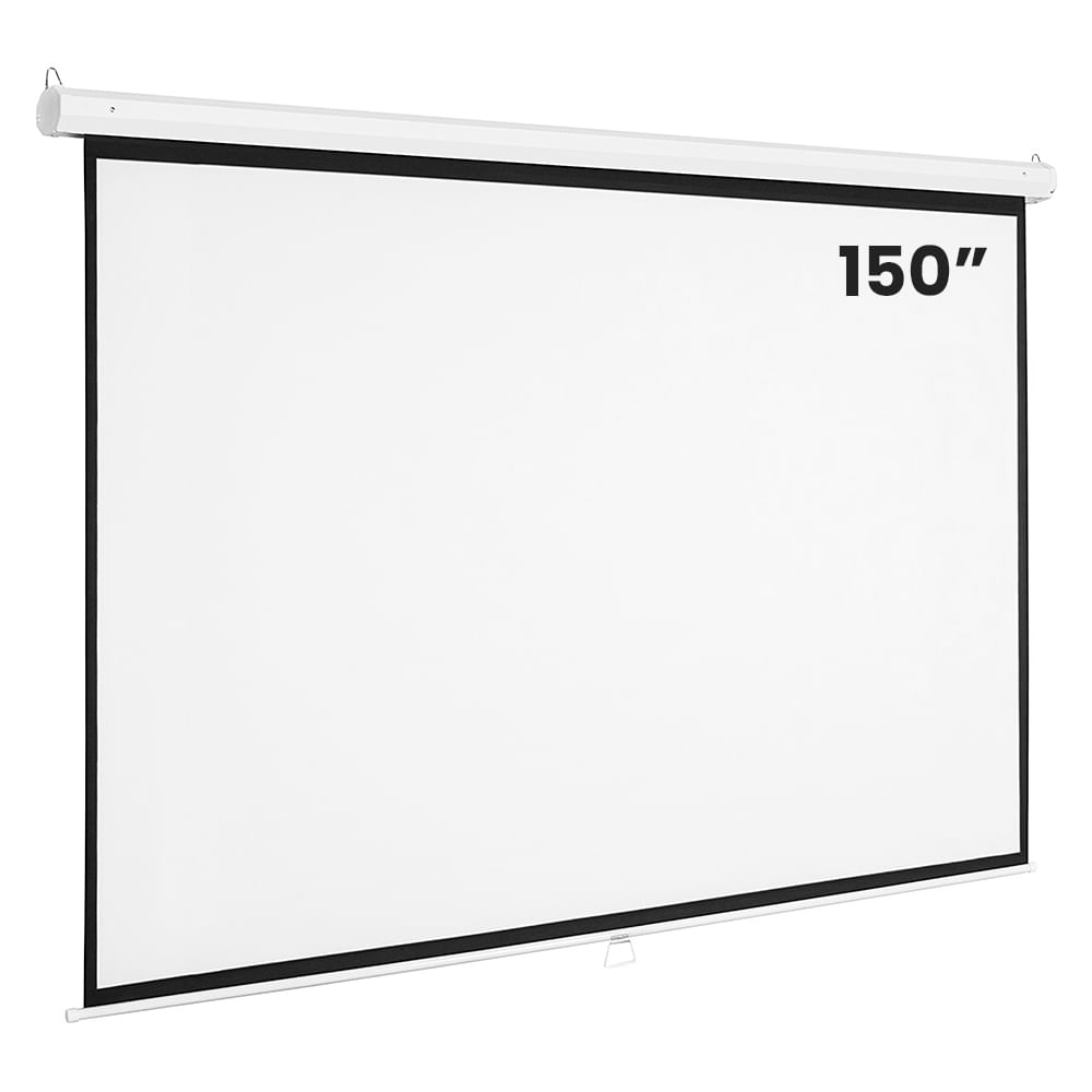 Imagen 2 del producto Ecran manual retráctil Evox, pantalla para proyector, 150"", blanco mate
