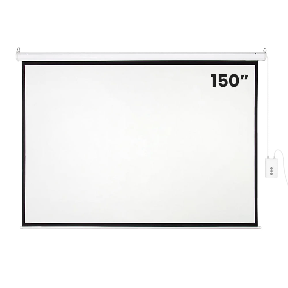 Imagen 2 del producto Ecran eléctrico retráctil Evox, pantalla para proyector, 150"", calidad de imagen, blanco mate