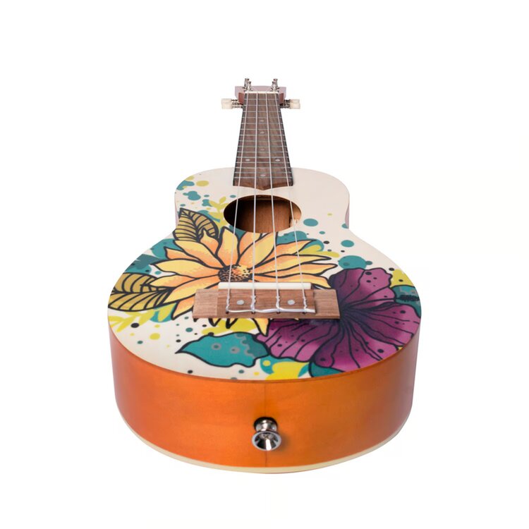 Imagen 2 del producto Ukelele Concierto Flowers Line, sonido cálido, funda acolchonada, spring