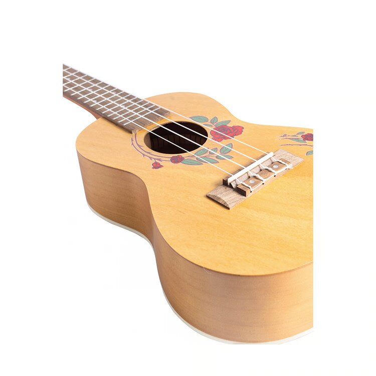 Imagen 2 del producto Ukelele Concierto Flowers Line, funda acolchada, acabado mate