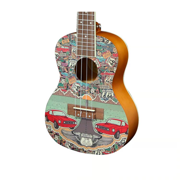 Imagen 2 del producto Ukelele Concierto Culture Line, acabado mate, funda acolchada, route