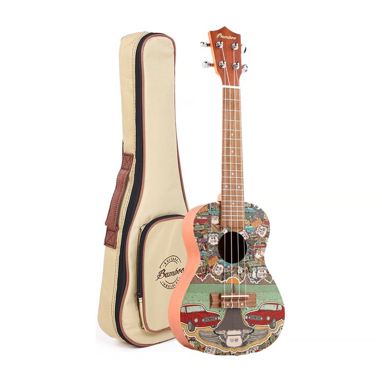 Ukelele Concierto Culture Line, acabado mate, funda acolchada, route