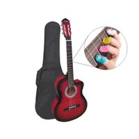 Guitarra acústica, Vozzex, plumillas, standar adulto 39"", nylon, roja