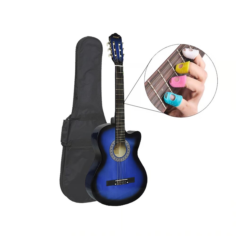 Guitarra, acústica, Vozzex, nylon, standar adulto 39", azul