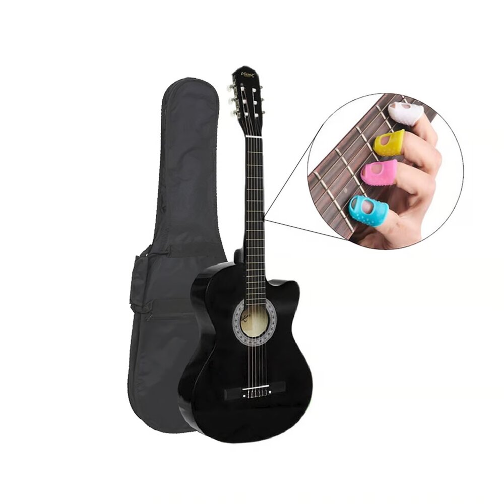 Guitarra acústica, Vozzex, nylon, estándar adulto 39", negro