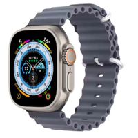 Correa Ocean Ultra OEM de silicona para Apple Watch 42/44/45/49mm y serie 10 46mm color plomo