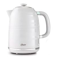 Hervidor eléctrico Oster BVSTKT4177W 1850W, capacidad 1.7 litros, asa anti resbalante, blanco