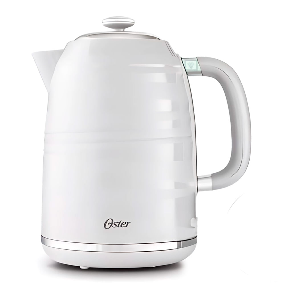Hervidor eléctrico Oster BVSTKT4177W 1850W, capacidad 1.7 litros, asa anti resbalante, blanco