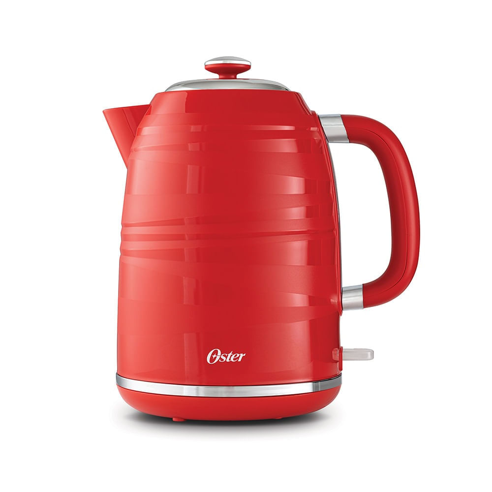 Hervidor eléctrico Oster BVSTKT4177R 1850w, capacidad 1.7 litros, asa anti resbalante, rojo