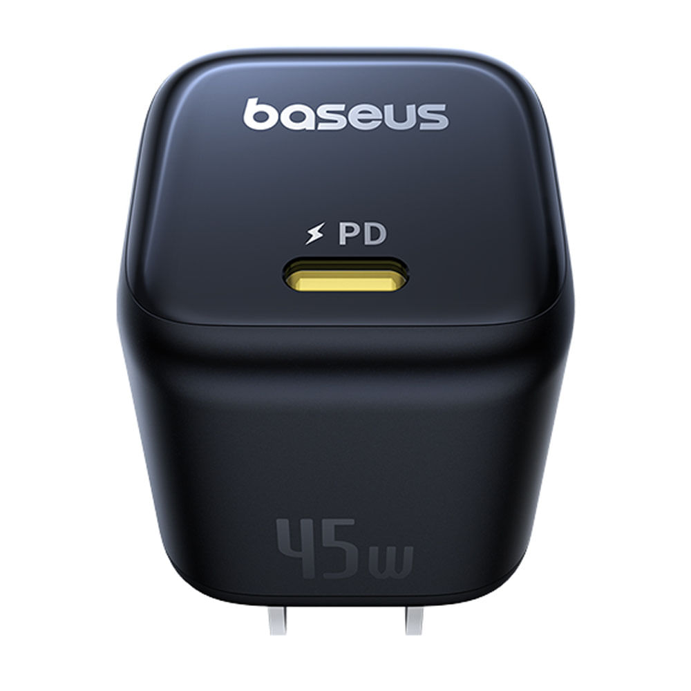 Imagen 2 del producto Cargador de pared Baseus PicoGo GaN, 45W, USB Tipo-C, carga rápida, negro