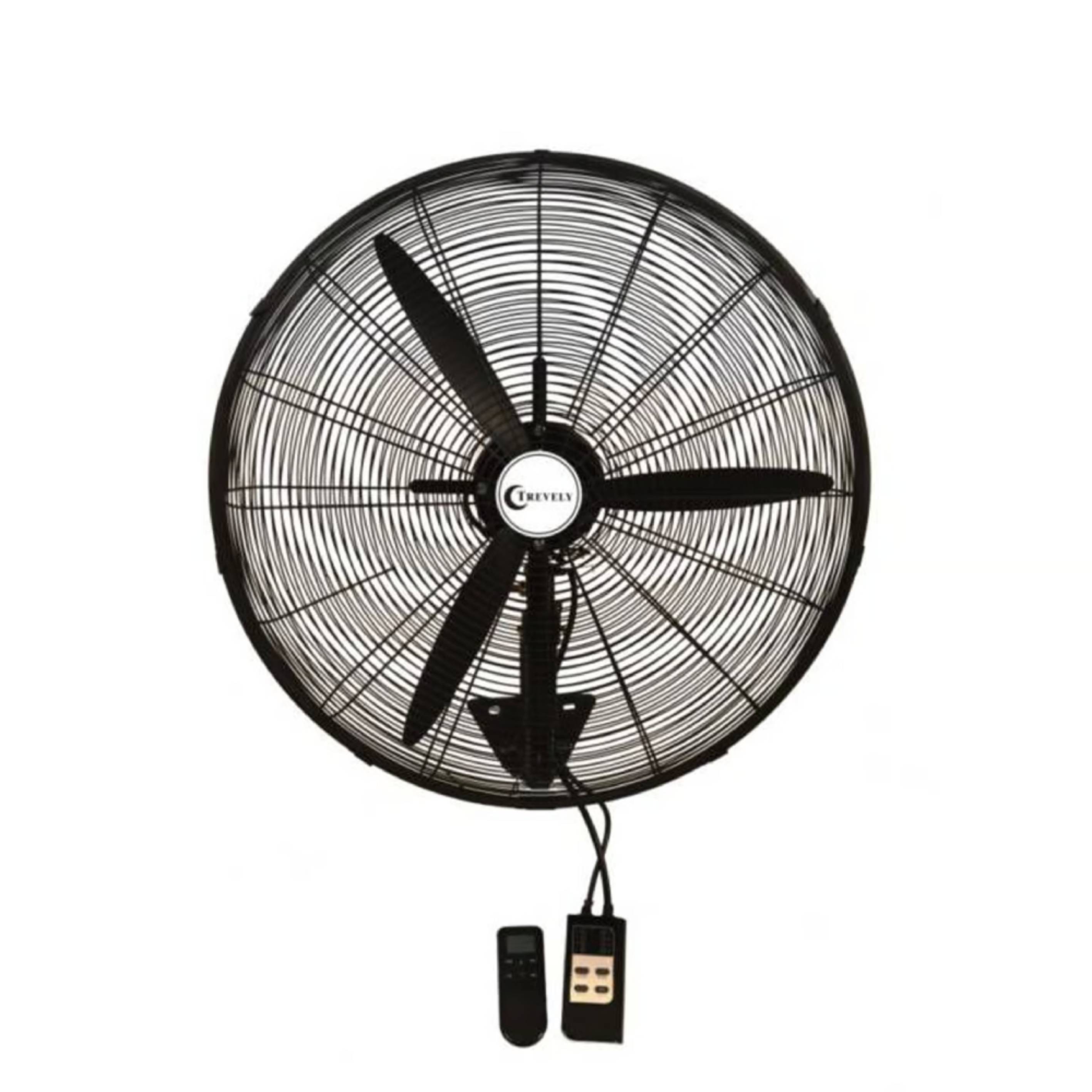 Ventilador de pared, Trevely, VT-27C, 26", 180W, 3 hélices, negro