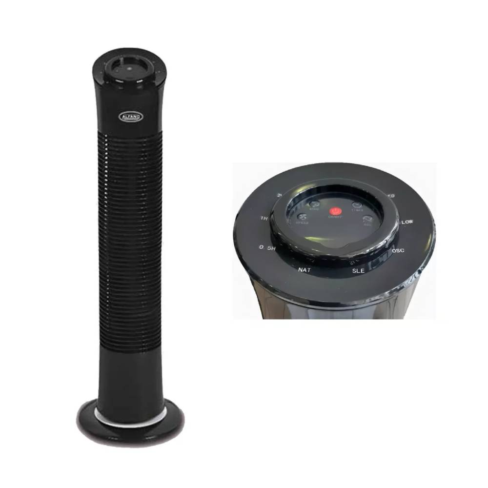 Imagen 1 del producto Ventilador de torre Alfano Altdigital30 45W, 3 velocidades, control remoto, negro