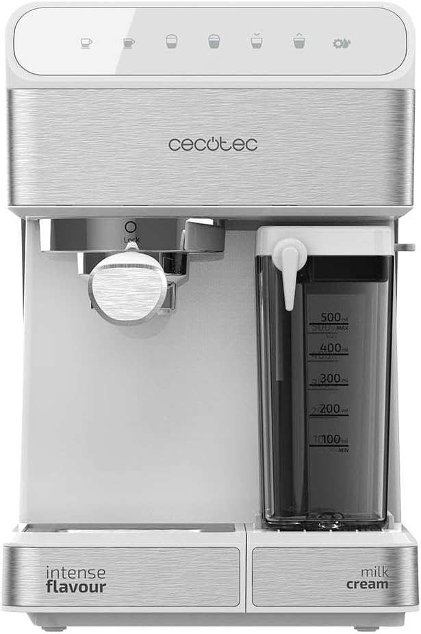 Imagen 2 del producto Cafetera semi-automática Cecotec Power Instant-Ccino 20 1350w, capacidad 2 tazas, touch, blanco