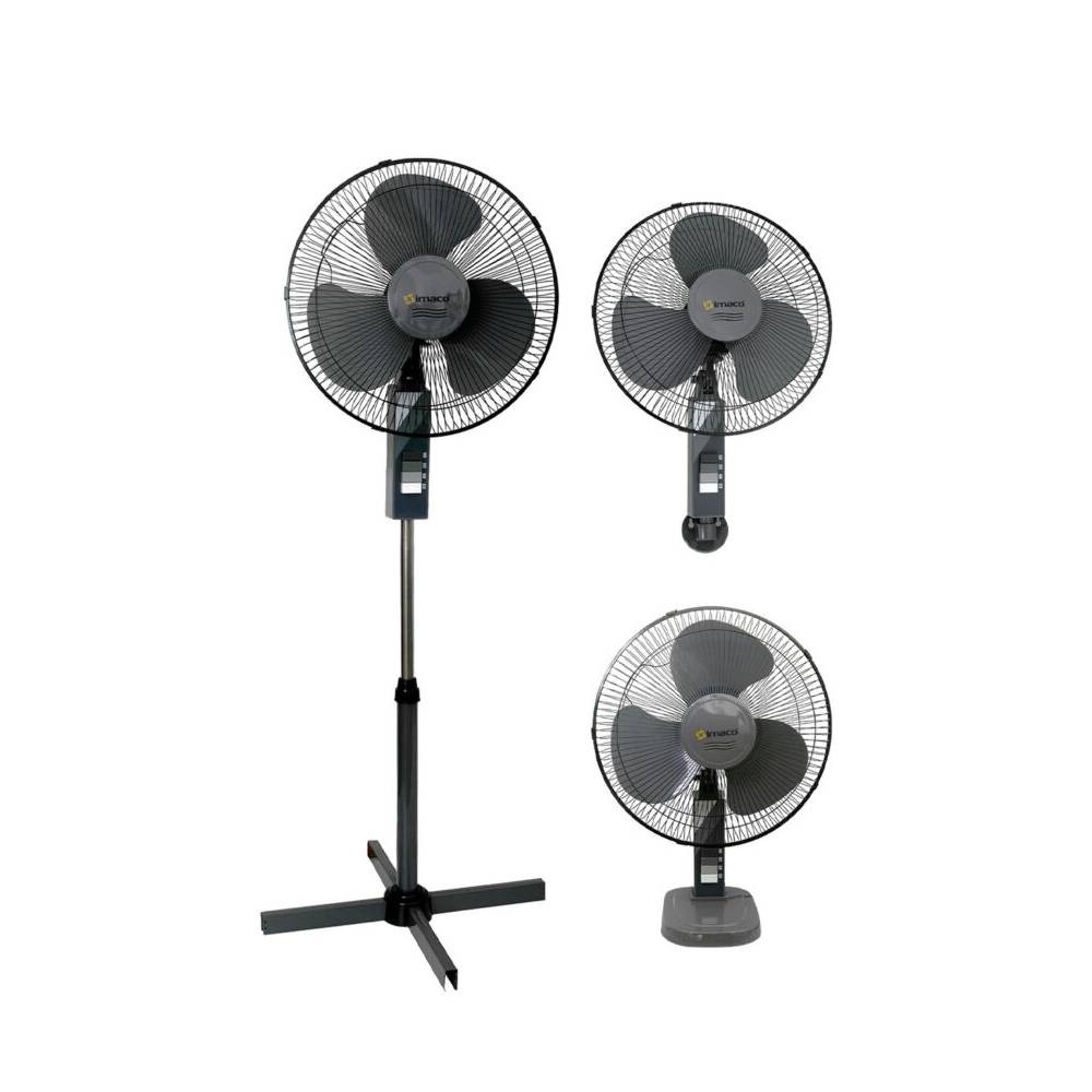 Ventilador 3 en 1 Imaco FS1631 45W, 16", plástico, negro