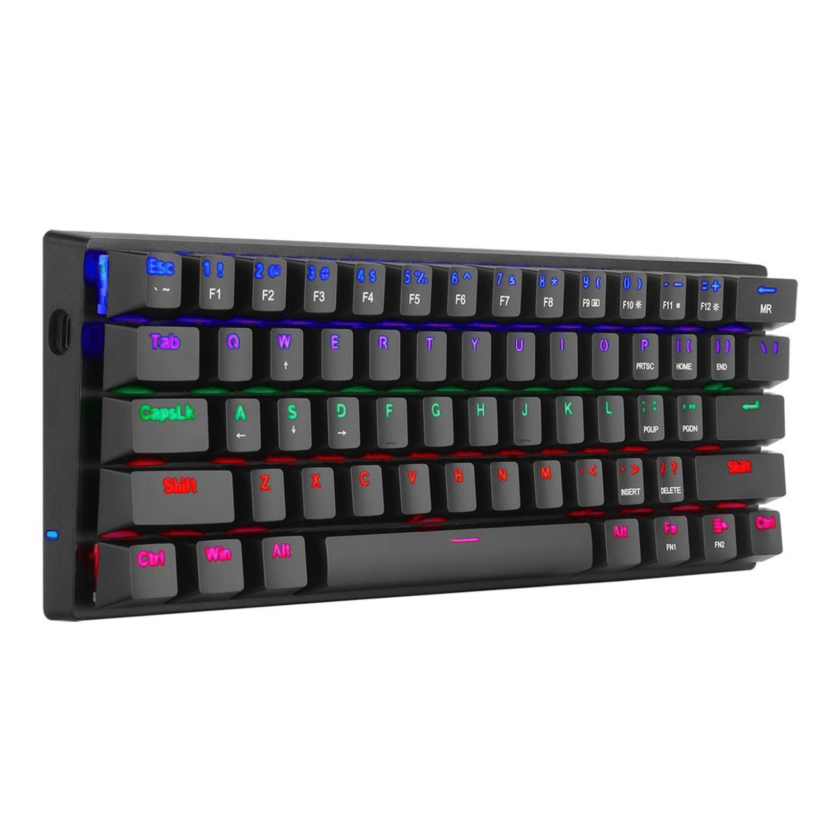 Imagen 2 del producto Teclado gamer alámbrico T-Dagger, mecánico, idioma español, arena rainbow, negro