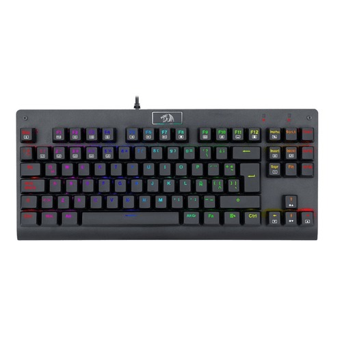 Teclado gamer Redragon K568RGB-SP Dark Avenger mecánico, alámbrico, Anti-Ghosting, español, RGB, negro