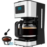 Cafetera de goteo Cecotec Coffee 66 Smart 950w, hasta 12 tazas, programable, auto limpieza, negro