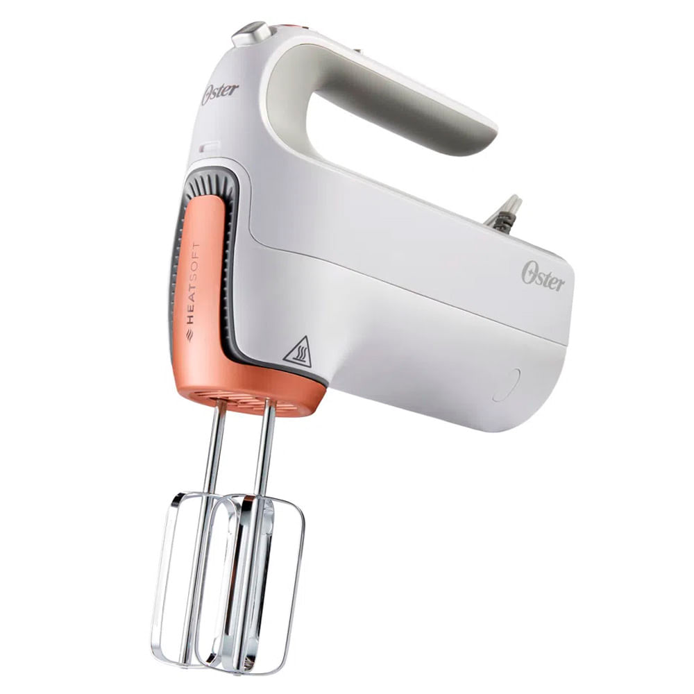 Batidora de mano Oster FPSTHMAMR 370w, 5 velocidades, tecnología HeatSoft, blanco