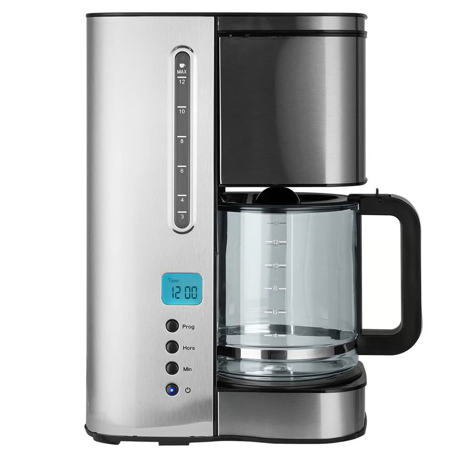 Cafetera eléctrica IMACO CM12811000w, capacidad 12 tazas, 800ml, gris