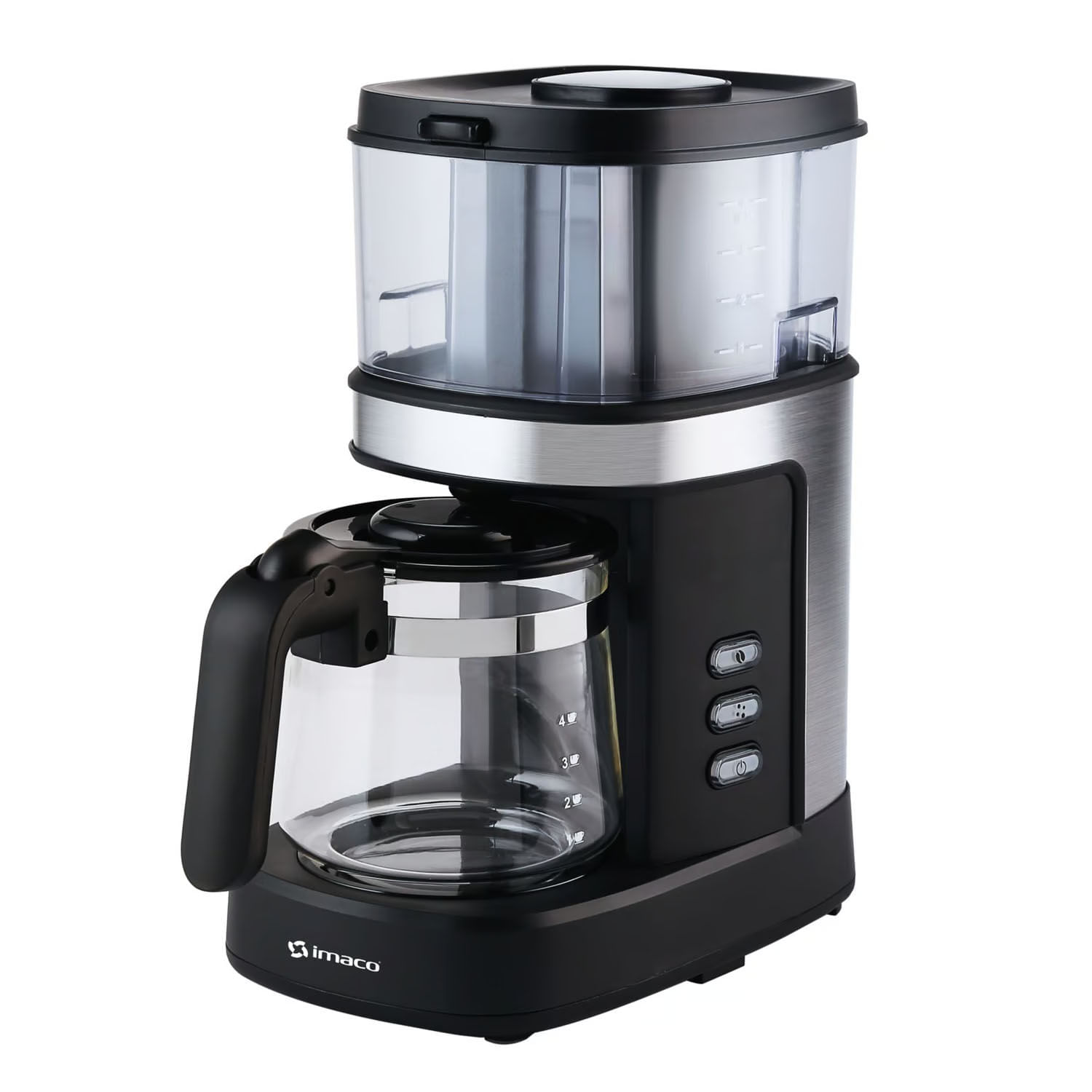 Imagen 1 del producto Cafetera con moledor de café Imaco ICMG4070 750W, capacidad 4 tazas, negro