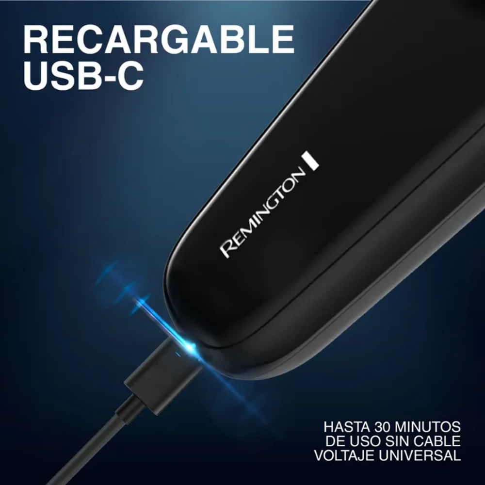 Imagen 2 del producto Afeitadora Remington recargable uso en seco, USB Tipo-C, negro