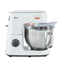 Batidora de pedestal Oster FPSTSMPL4W 1000W, 10 velocidades, tecnología Heatsoft, tazón 5.2 litros, blanco