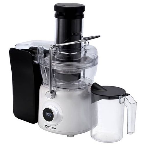 Extractor de jugos IMACO JE1084 1000W, capacidad 1 litro, pantalla táctil, blanco