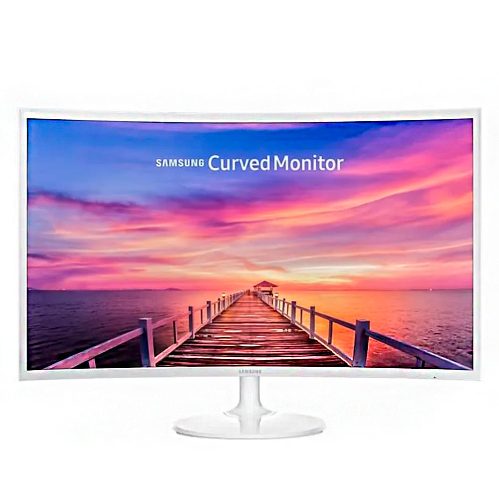 Monitor Samsung 27", curvo, VA, FULL HD, HDMI, VGA, audio, blanco