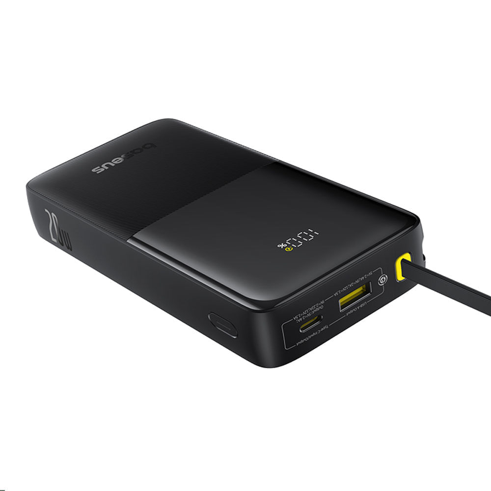 Imagen 2 del producto Batería externa Baseus Bipow 2 10000 mAh, 20W, cable USB Tipo-C integrado, negro
