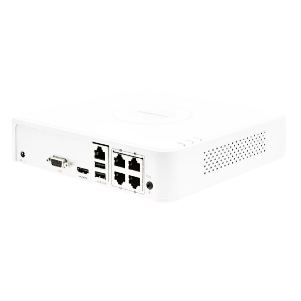 Imagen 2 del producto NVR Hikvision HK-DS7104NI-Q1/4P 4CH, 4 puertos POE, 4MP, blanco