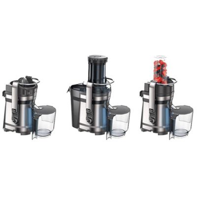 Extractor de jugos 3 en 1 Oster FPSTJE318C 1000W, 1.25 litros, 2 velocidades, gris