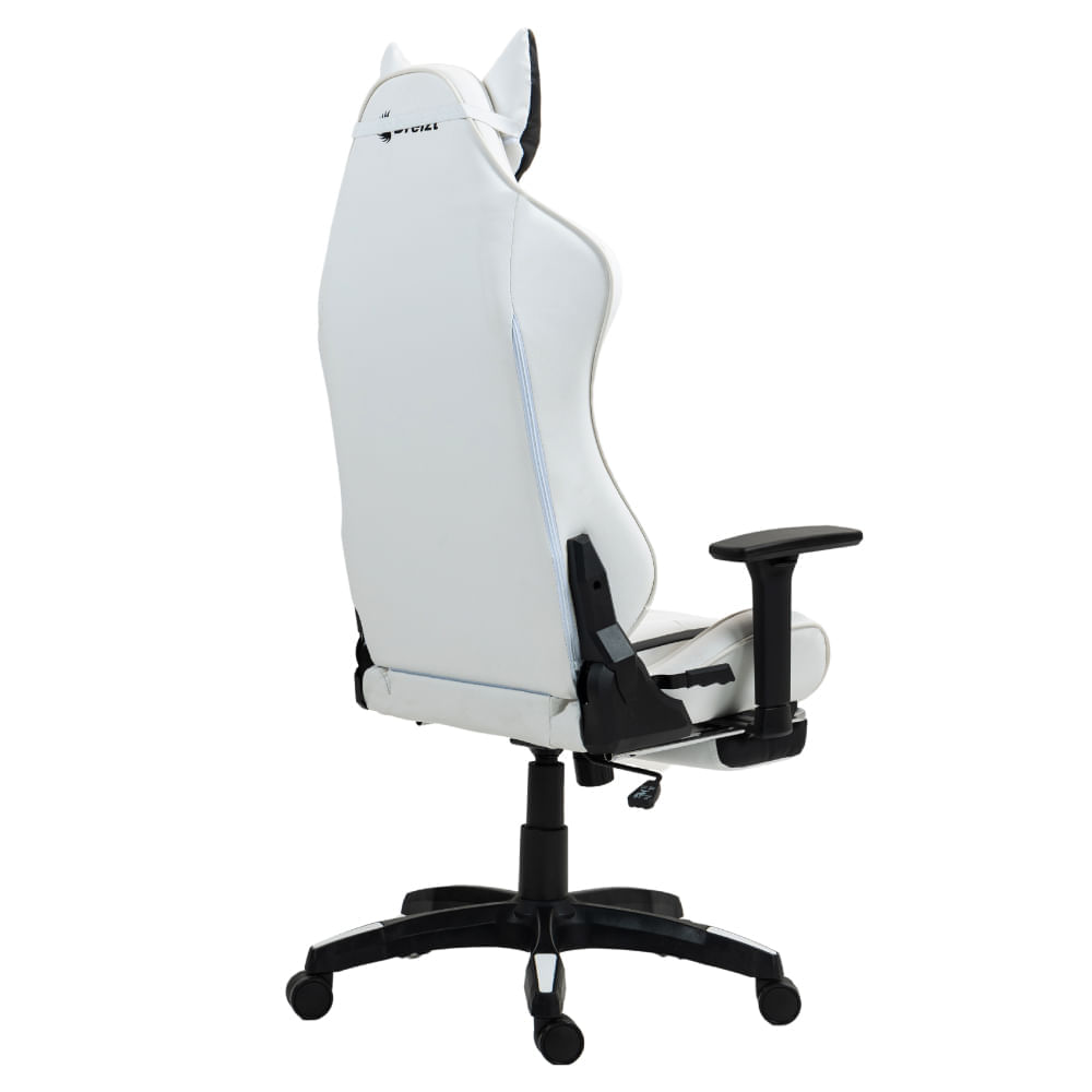 Imagen 2 del producto Silla gamer dreizt devil series Pro, 180° reclinable, material cuero PU, piston clase 4, blanco