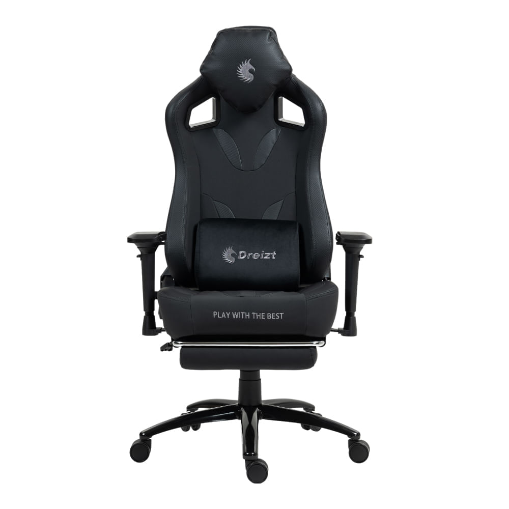 Imagen 2 del producto Silla gamer dreizt thunder series, reclinable, con posapiés, lift clase 4, negro