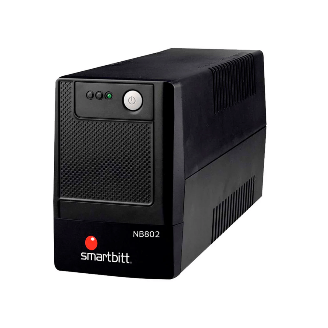 UPS Smartbitt, Smart Interactivo, de 4 tomas, 800 VA/400W, SBNB802, negro