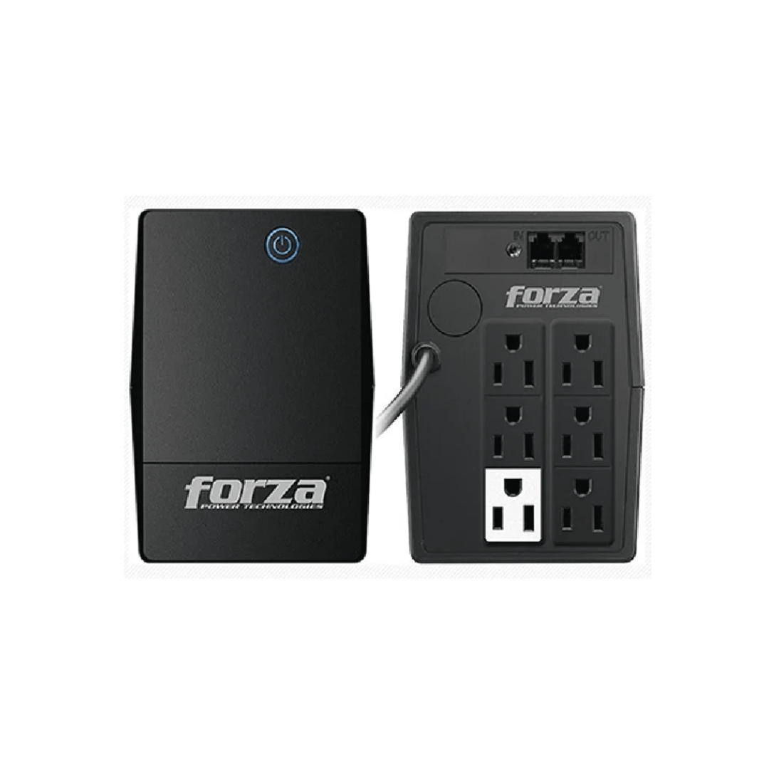 Imagen 2 del producto Ups Forza Interactivo de 6 tomas, 220V / 1000VA / 500W NT-1012U, negro