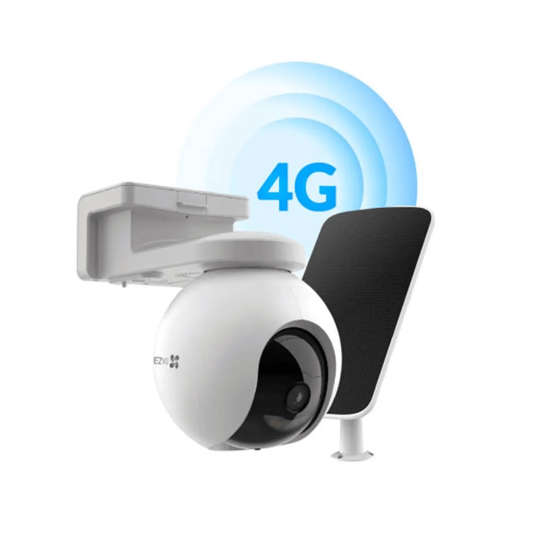 Imagen 2 del producto Cámara de seguridad Ezviz EB8 4G 2K, Ezviz+ panel solar, blanco
