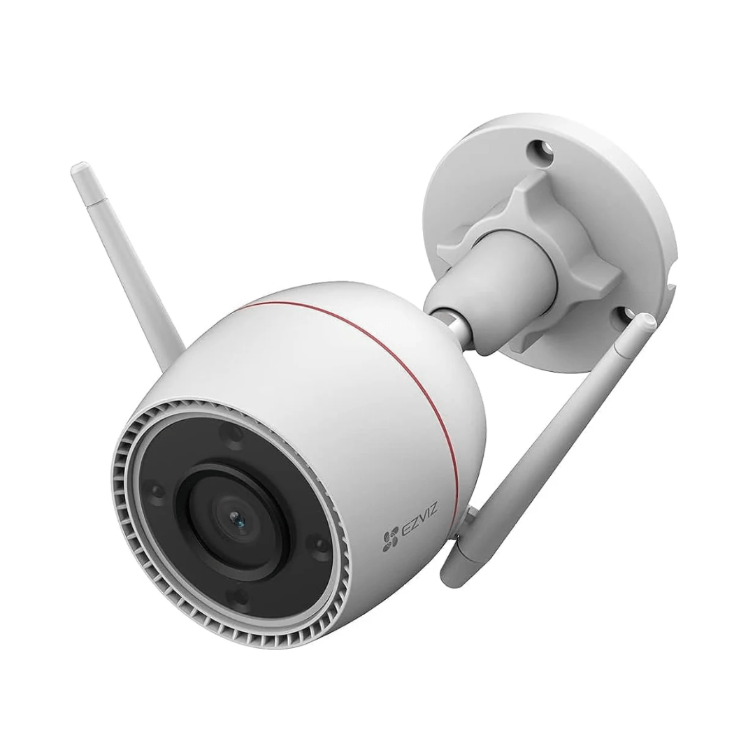Cámara de seguridad Ezviz H3C interior y exterior, 2K, 3MP,  Wi-Fi, control de voz, blanco