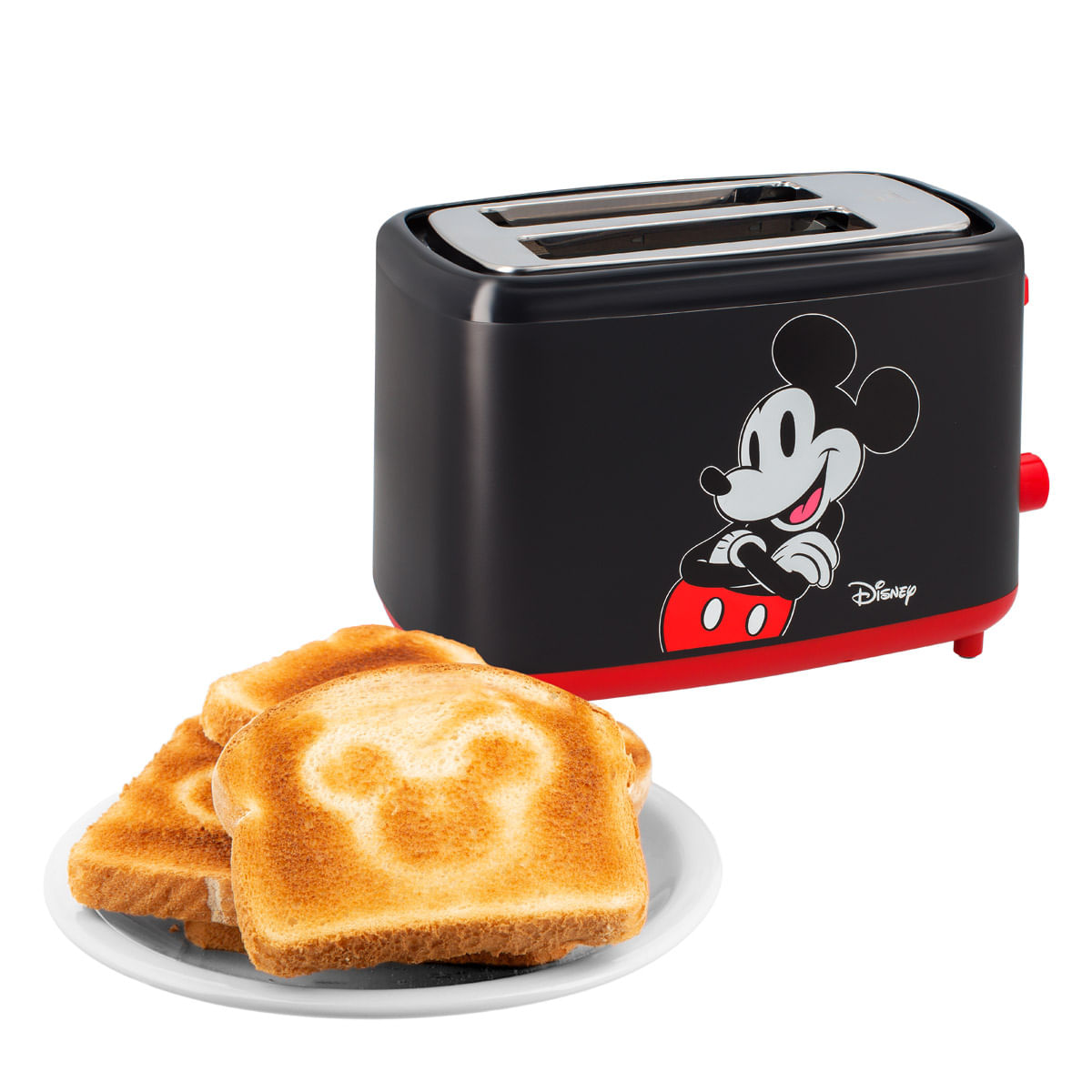 Tostadora Atma Disney TOAT39PE 880W, 2 rebanadas, 7 niveles de tostado, negro