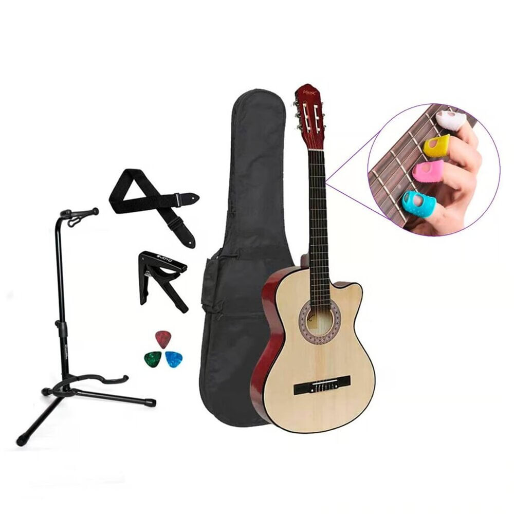 Pack de guitarra acústica Vozzex, nylon, 39", set de protectores