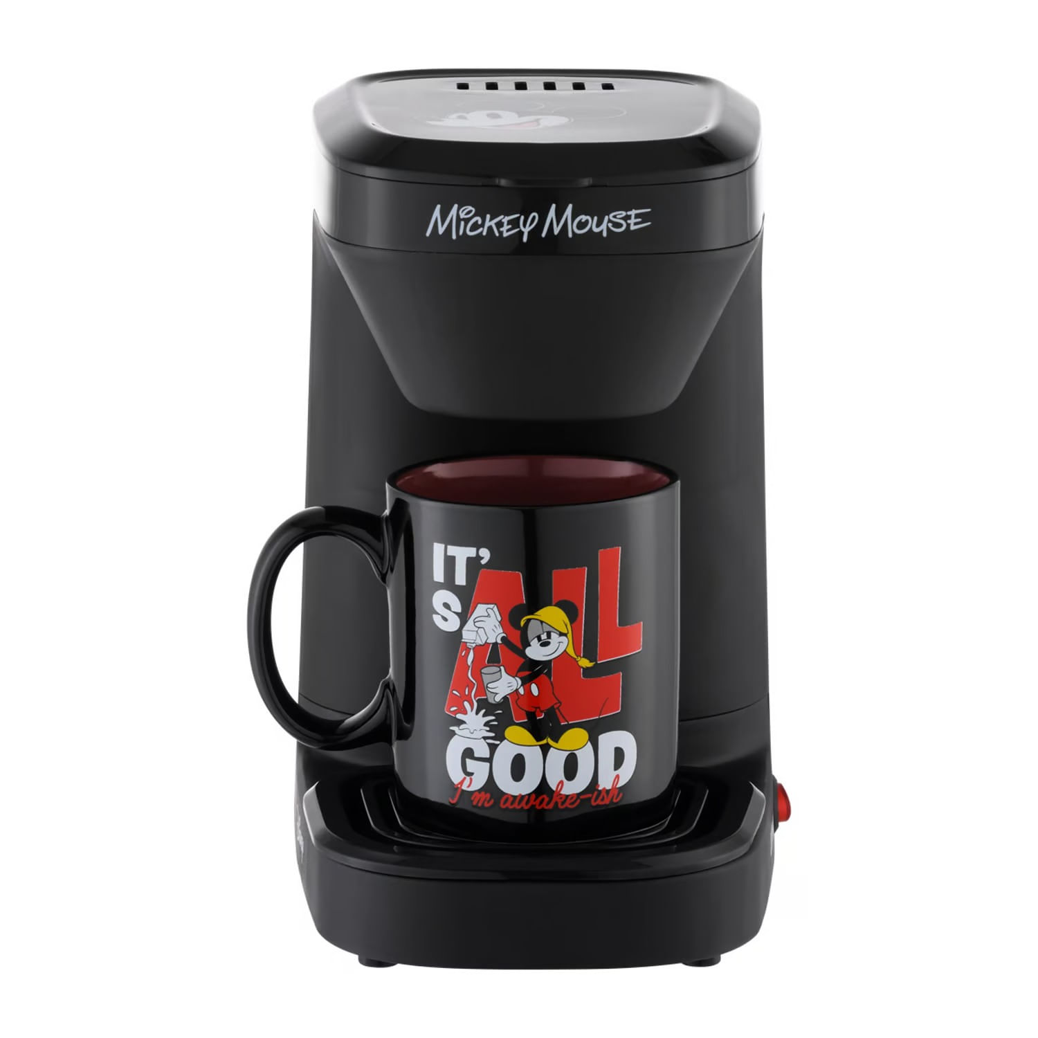 Cafetera eléctrica Atma Disney CAAT8018PE 550W, capacidad 250 ml, con taza personalizada, negro